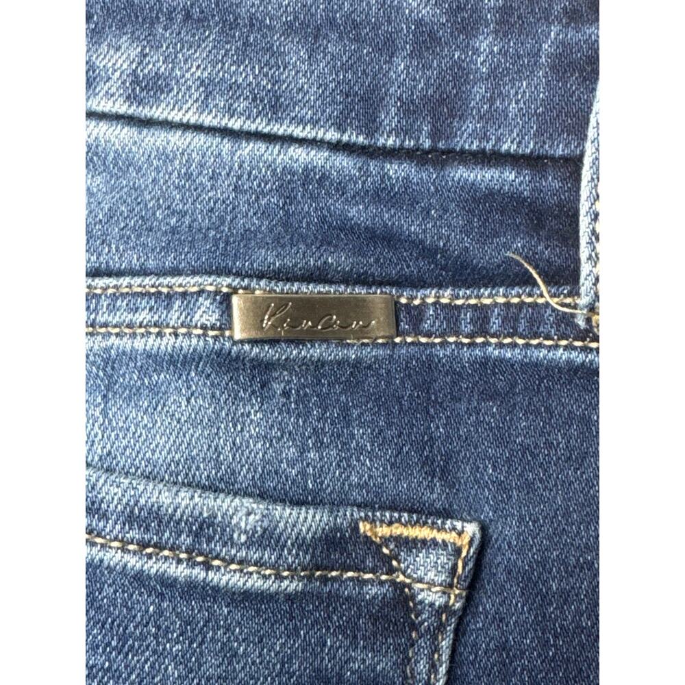 KanCan Women's Frayed Hem Straight Leg Stretch Blue Jeans - Size 31 (32x29) - Picture 3 of 5